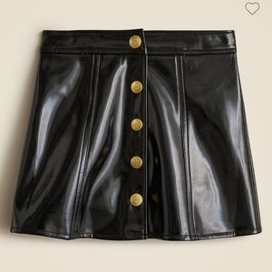 CREWCUTS Black Faux Leather Skirt